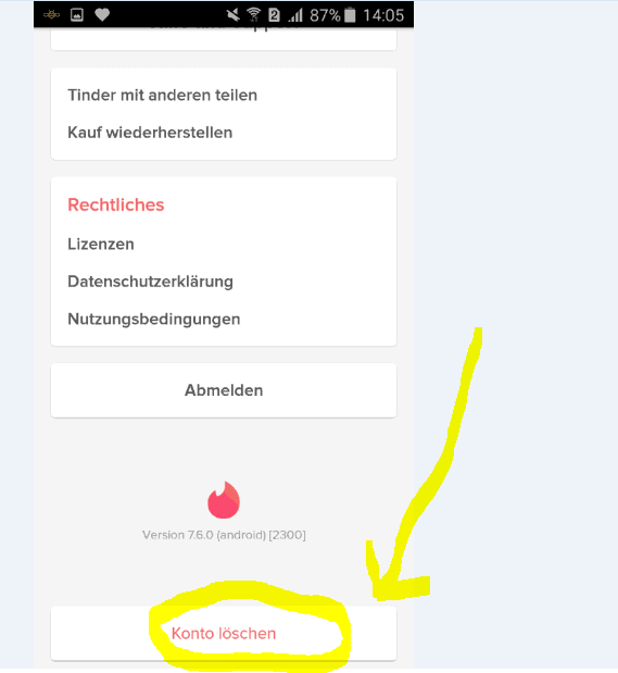 Android kündigen tinder abo Tinder